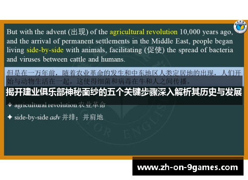 揭开建业俱乐部神秘面纱的五个关键步骤深入解析其历史与发展 揭开建业俱乐部神秘面纱的五个关键步骤深入解析其历史与发展