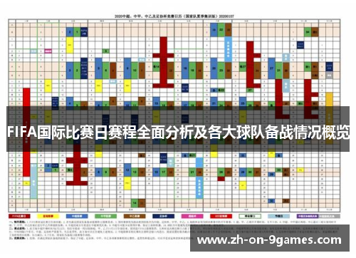 FIFA国际比赛日赛程全面分析及各大球队备战情况概览